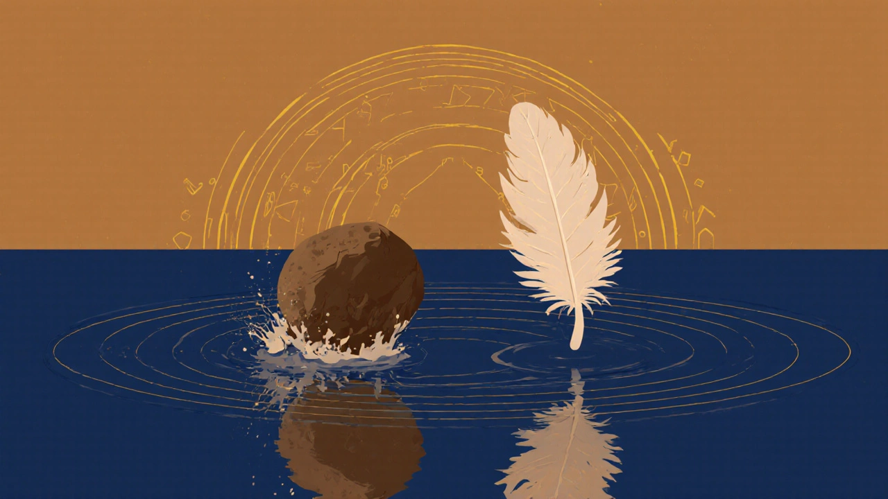 Abstract representation of Tali (clap) and Khali (wave) as opposing forces in a rhythmic cycle.