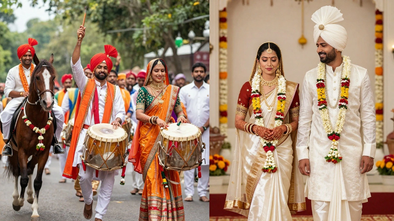 Contrast between North and South Indian wedding styles and traditions