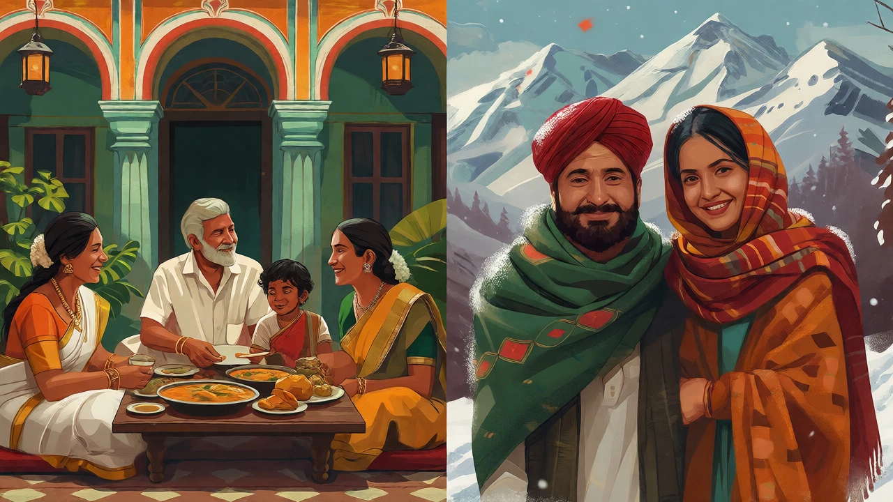 Split view of Tamil and Kashmiri families sharing Indian nationality
